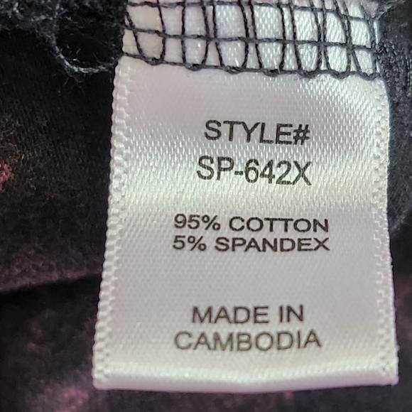 Zenana Material washed wide waistband moto leggings Plum - Picture 8 of 12